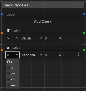 Screenshot of a check node