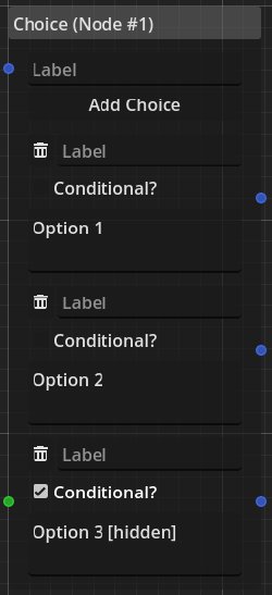 Screenshot of a choice node