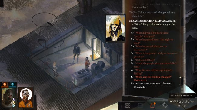 Screenshot from Disco Elysium